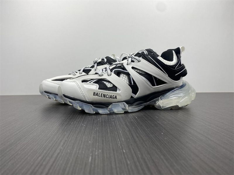 B*alenciaga Track Clear Sole White/Black  647741W3BZ29010