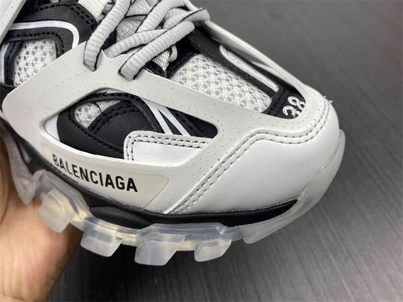 B*alenciaga Track Clear Sole White/Black  647741W3BZ29010