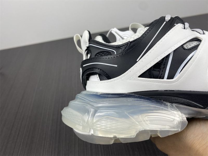 B*alenciaga Track Clear Sole White/Black  647741W3BZ29010