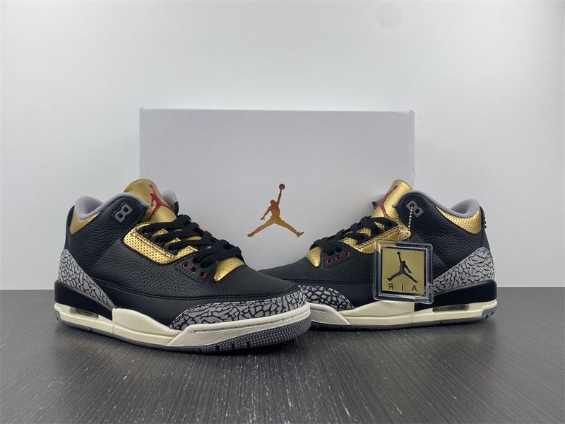 Air Jordan 3 Retro Black Cement Gold CK9246-067