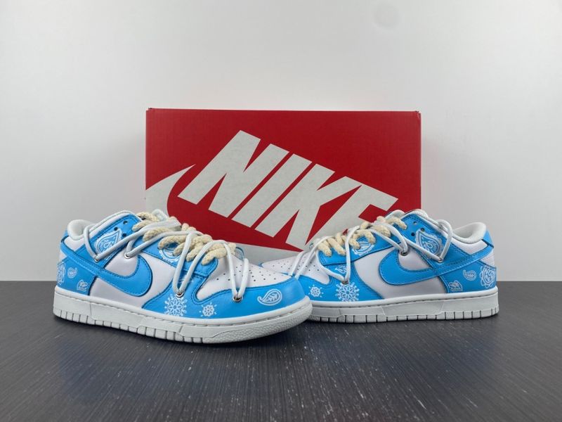 Dunk Low Triple White UNC Customized DD1503-109