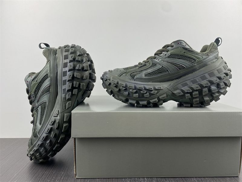 Men Women B*alenciaga Top Sneaker Defender Green