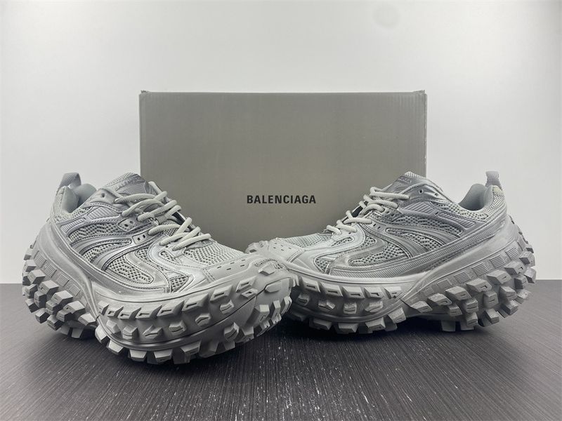 Men Women B*alenciaga Top Sneaker Defender Grey