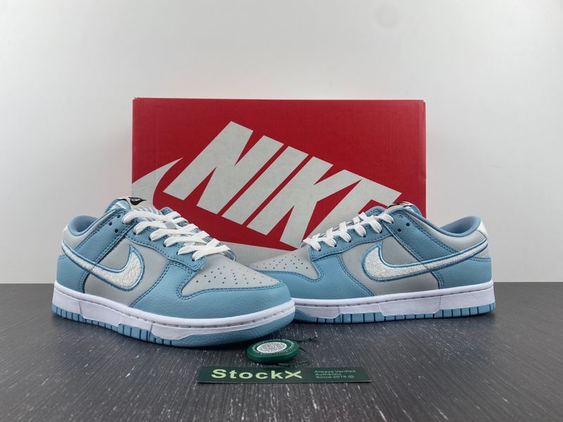 Dunk Low Retro Fleece Swoosh Worn Blue  FB1871-011