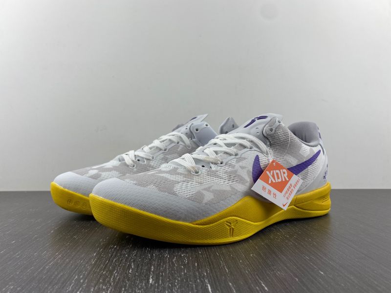 Kobe 8 white yellow purple 555035-101