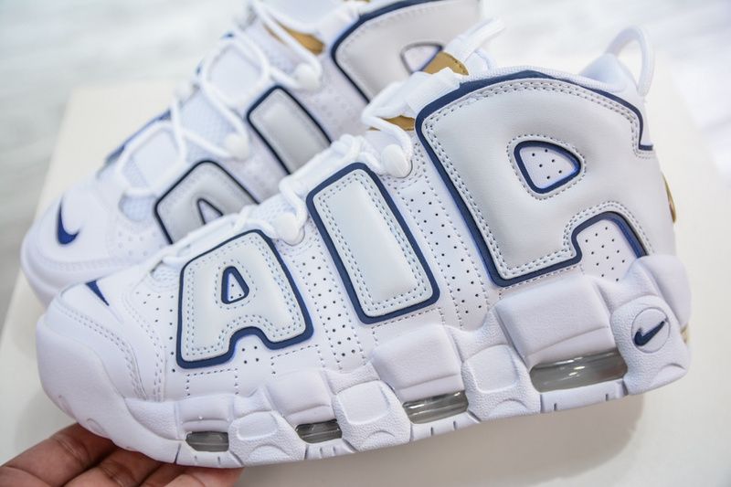 Air More Uptempo White Midnight Navy 415082-109